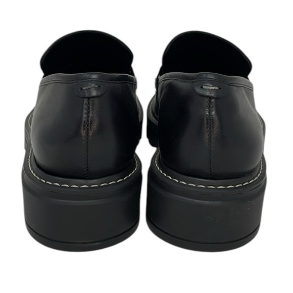 BERNARDO Shoes Chandler Loafer Lug Sole Platform Black Leather Size 6 - Picture 5 of 14